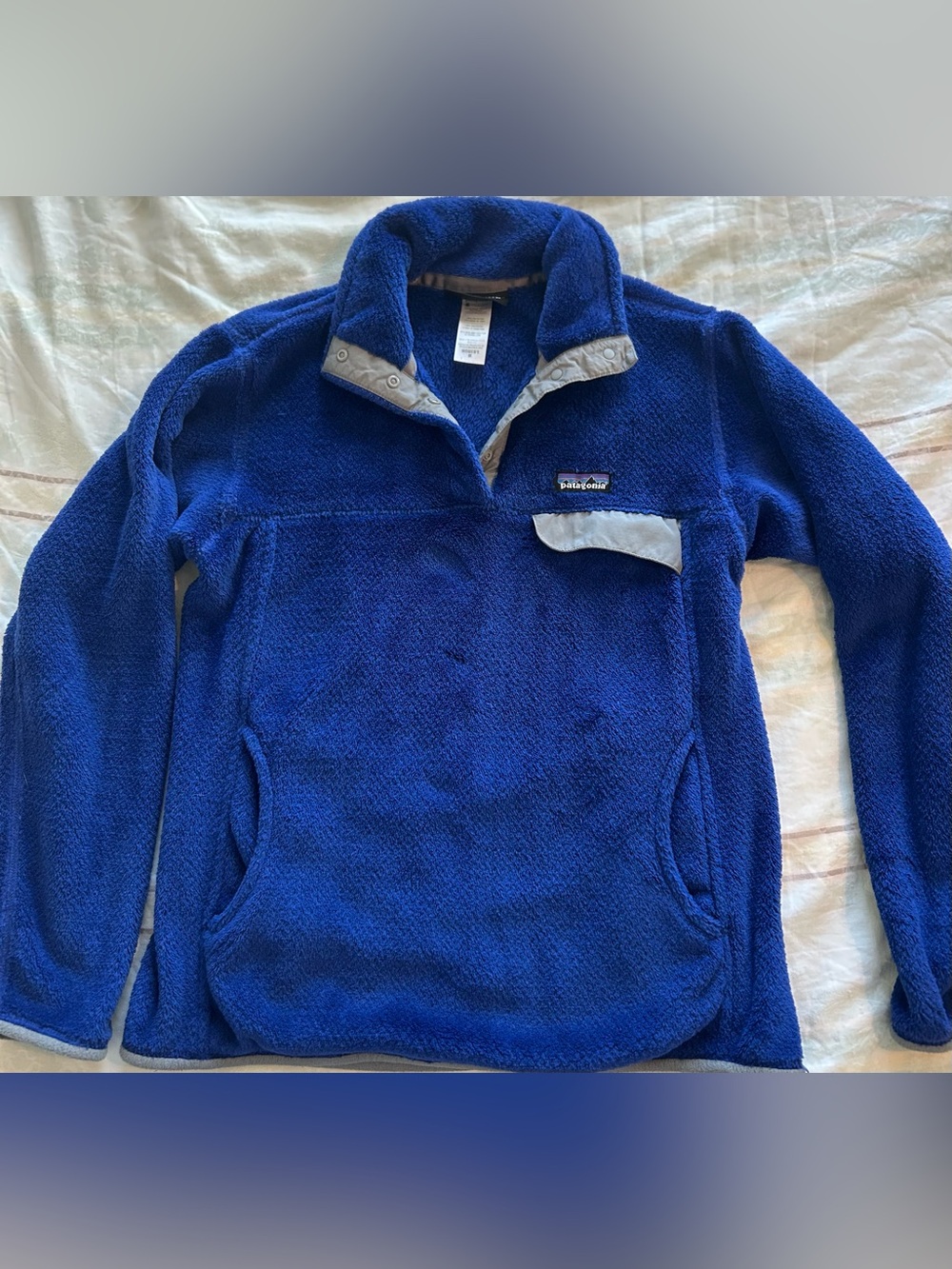 Patagonia Women’s EUC are-Tool Snap-T Pullover Women's Blue Fleece Polartec M